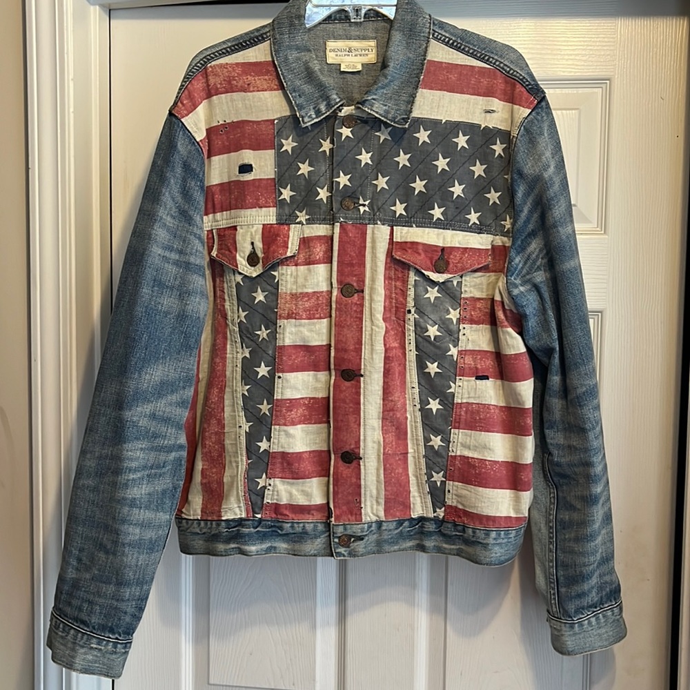 Ralph Lauren Denim Supply American Flag Jean Jacket